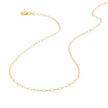 14Kt Petite Paperclip Chain