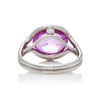 Pink Sapphire & Diamond Ring