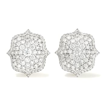 Diamond Pavé Mini Lotus Ear-Clips