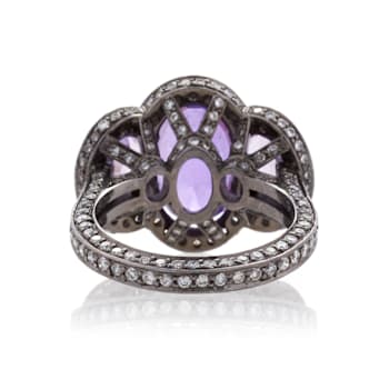 Purple Sapphire & Diamond Ring