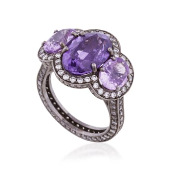 Purple Sapphire & Diamond Ring