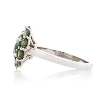 Platinum Green Sapphire Ring