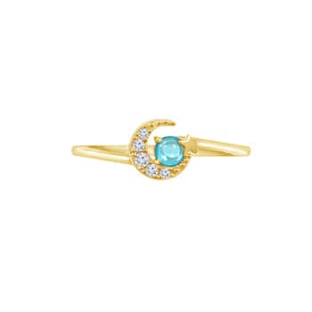 J'ADMIRE 14K Yellow Gold Over Sterling Silver Mercury Ring