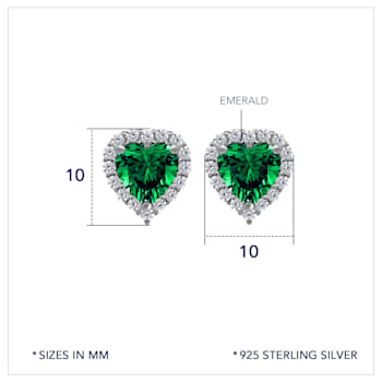 J'ADMIRE Heart Shaped Birthstone Stud Earrings