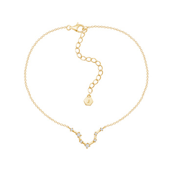 J'ADMIRE 14K Gold Over Sterling Silver Zodiac Anklet for Women