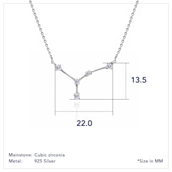 J'ADMIRE Cancer Zodiac Constellation Platinum 950 Over Sterling Silver
Pendant Necklace