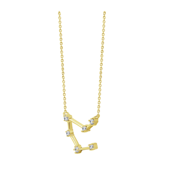 J'ADMIRE Gemini Zodiac Constellation 14K Yellow Gold Over Sterling
Silver Pendant Necklace