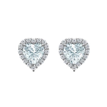 J'ADMIRE Heart Shaped Birthstone Stud Earrings