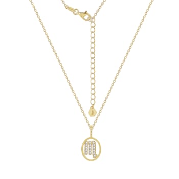J'ADMIRE Sterling Silver Oval Zodiac Pendant Necklace