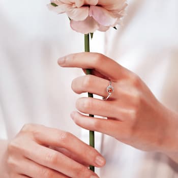 J'ADMIRE 14K Yellow Gold Over Sterling Silver Moon Ring