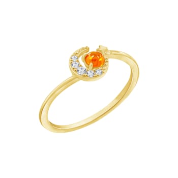 J'ADMIRE 14K Yellow Gold Over Sterling Silver Mars Ring