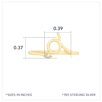 J'ADMIRE 14K Yellow Gold Over Sterling Silver Taurus Horoscope Ring