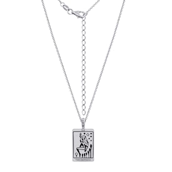 J'ADMIRE Platinum 950 Over Sterling Silver Tarot Card The Empress
Pendant Necklace