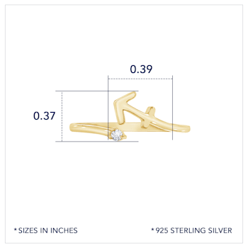 J'ADMIRE 14K Yellow Gold Over Sterling Silver Sagittarius Horoscope Ring