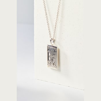 J'ADMIRE Platinum 950 Over Sterling Silver Tarot Card The High Priestess
Pendant Necklace