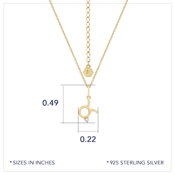 J'ADMIRE 14K Yellow Gold Over Sterling Silver Taurus Zodiac Pendant Necklace