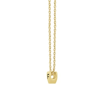 J'ADMIRE 14K Yellow Gold Over Sterling Silver Simple Initial Pendant Necklace