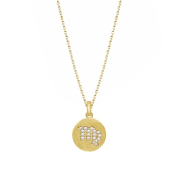 J'ADMIRE 14K Yellow Gold Over Sterling Silver Vintage Virgo Zodiac Sign
Pendant Necklace