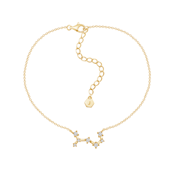 J'ADMIRE 14K Gold Over Sterling Silver Zodiac Anklet for Women
