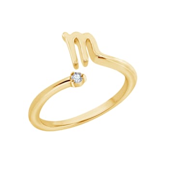 J'ADMIRE 14K Yellow Gold Over Sterling Silver Scorprio Horoscope Ring