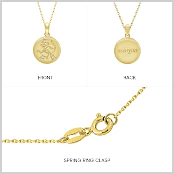 J'ADMIRE 14K Yellow Gold Over Sterling Silver Scorpio Zodiac Stars
Pendant Necklace