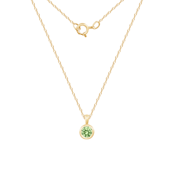 LUXGEM 10K Solid Gold Solitaire August Birthstone Necklace, 0.25 Carat
Gemstone Simulant CZ