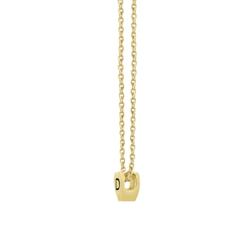 J'ADMIRE 14K Yellow Gold Over Sterling Silver Simple Initial Pendant Necklace