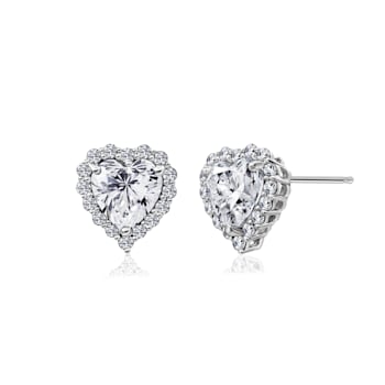 J'ADMIRE Heart Shaped Birthstone Stud Earrings