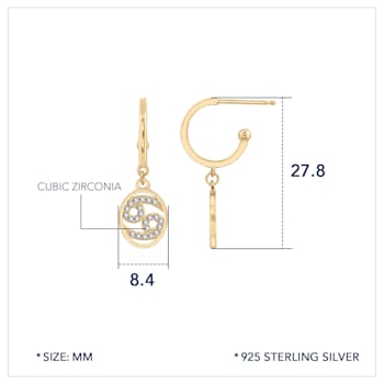 J'ADMIRE Sterling Silver Zodiac Drop Earrings