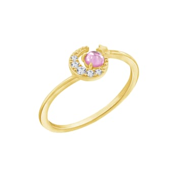 J'ADMIRE 14K Yellow Gold Over Sterling Silver Venus Ring