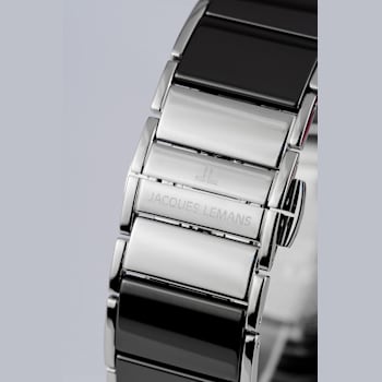 JACQUES LEMANS Dublin Unisex Watch with High-Tech Ceramic Strap, Solid
Stainless Steel, 1-1855