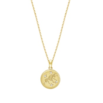 J'ADMIRE 14K Yellow Gold Over Sterling Silver Taurus Zodiac Stars
Pendant Necklace