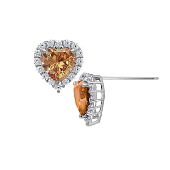 J'ADMIRE Heart Shaped Birthstone Stud Earrings
