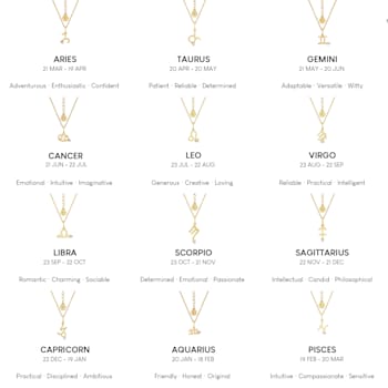 J'ADMIRE 14K Yellow Gold Over Sterling Silver Scorpio Zodiac Pendant Necklace