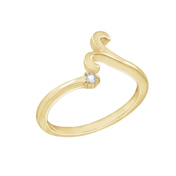 J'ADMIRE 14K Yellow Gold Over Sterling Silver Aries Horoscope Ring