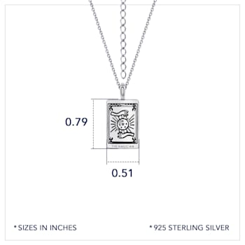 J'ADMIRE Platinum 950 Over Sterling Silver Tarot Card The Magician
Pendant Necklace