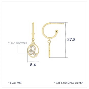 J'ADMIRE Sterling Silver Zodiac Drop Earrings