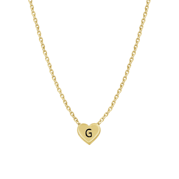 J'ADMIRE 14K Yellow Gold Over Sterling Silver Simple Initial Pendant Necklace