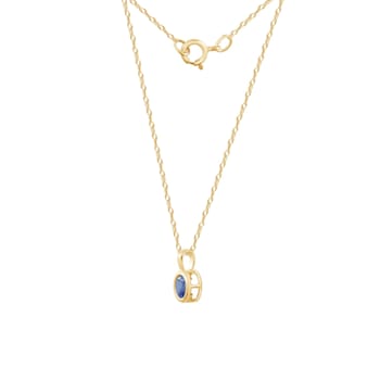 LUXGEM 10K Solid Gold Solitaire December Birthstone Necklace, 0.25 Carat
Gemstone Simulant CZ
