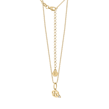 J'ADMIRE 14K Yellow Gold Over Sterling Silver Cancer  Zodiac Pendant Necklace
