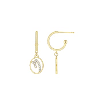 J'ADMIRE Sterling Silver Zodiac Drop Earrings