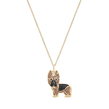 J'ADMIRE 14K Yellow Gold Plated Sterling Silver German Shepherd Puppy
Pendant Necklace