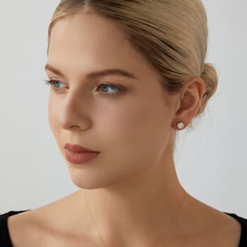 LUXGEM 14K Yellow Gold Bezel Round Cut Studs | 2 Carat Cubic Zirconia