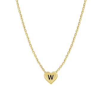 J'ADMIRE 14K Yellow Gold Over Sterling Silver Simple Initial Pendant Necklace