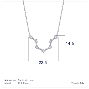 J'ADMIRE Aquarius Zodiac Constellation 14K Yellow Gold Over Sterling
Silver Pendant Necklace
