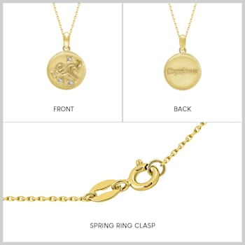 J'ADMIRE 14K Yellow Gold Over Sterling Silver Capricorn Zodiac Stars
Pendant Necklace