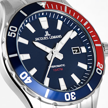JACQUES LEMANS Hybromatic Men's Watch with Solid Stainless Steel Strap 1-2131