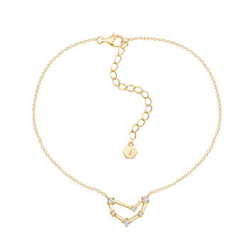 J'ADMIRE 14K Gold Over Sterling Silver Zodiac Anklet for Women