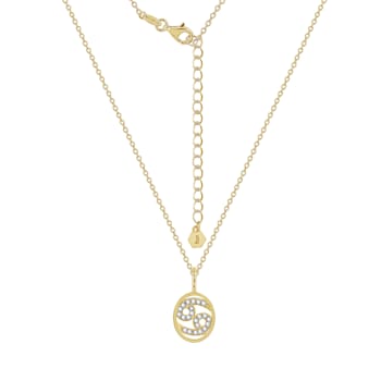 J'ADMIRE Sterling Silver Oval Zodiac Pendant Necklace