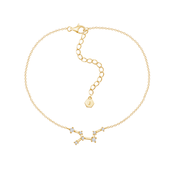 J'ADMIRE 14K Gold Over Sterling Silver Zodiac Anklet for Women